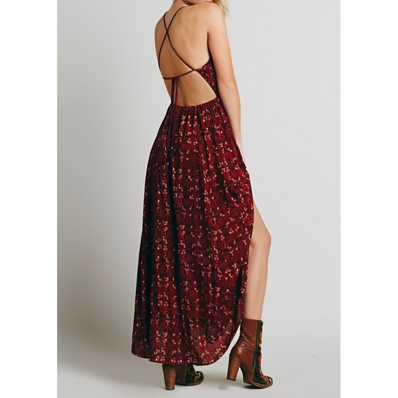 Free People Dresses & Skirts - FP Sugar Town Printed Maxi Open Back Backless Long
